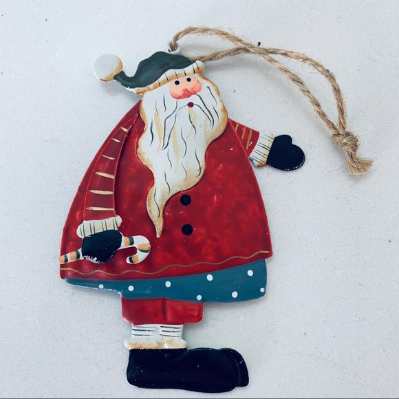 3 Metal Santa Ornaments - Picture 6 of 11